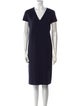 Max Mara Studio V-Neck Knee-Length Dress