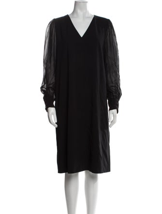 Max Mara Studio V-Neck Midi Length Dress