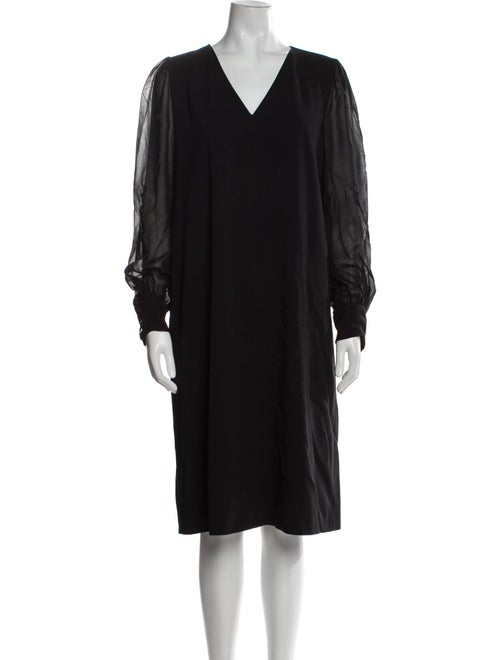 Max Mara Studio V-Neck Midi Length Dress