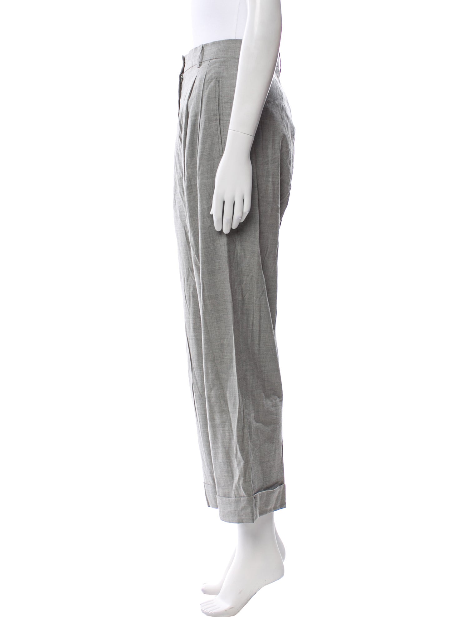 Max Mara Studio Virgin Wool Wide Leg Pants