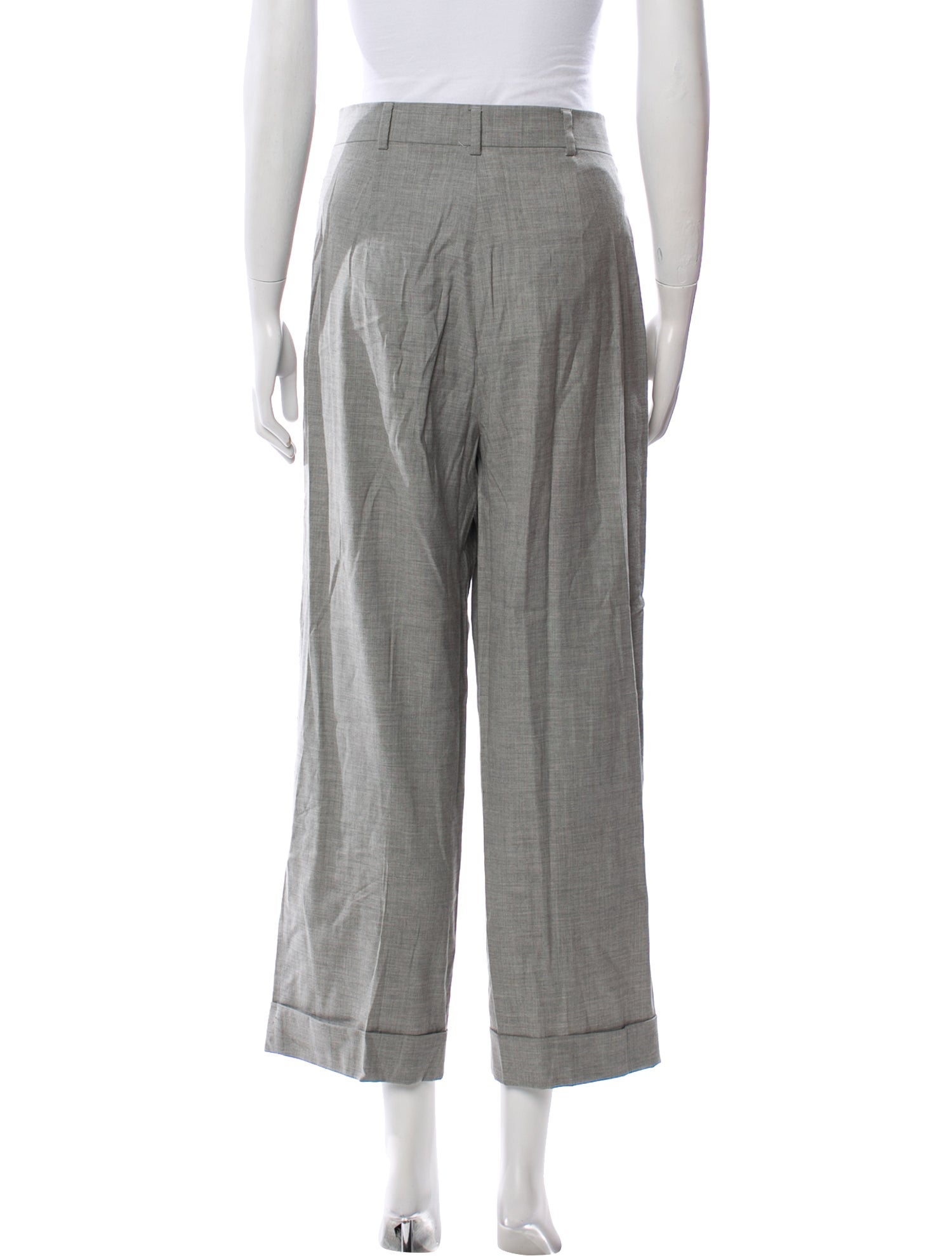 Max Mara Studio Virgin Wool Wide Leg Pants