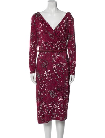 Max Mara Studio Printed Midi Length Dress