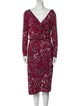 Max Mara Studio Printed Midi Length Dress