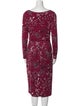 Max Mara Studio Printed Midi Length Dress