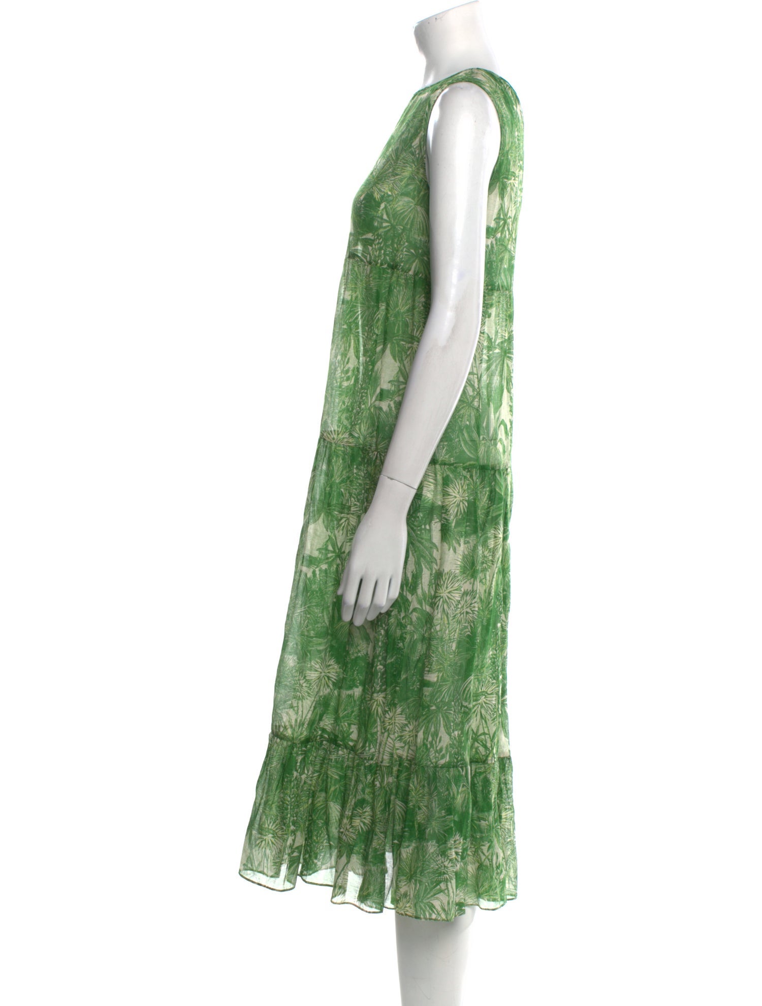 Max Mara Studio Printed Midi Length Dress