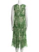 Max Mara Studio Printed Midi Length Dress