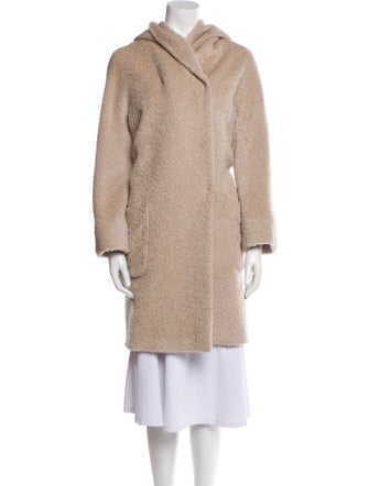 Max Mara Studio Virgin Wool Faux Fur Coat