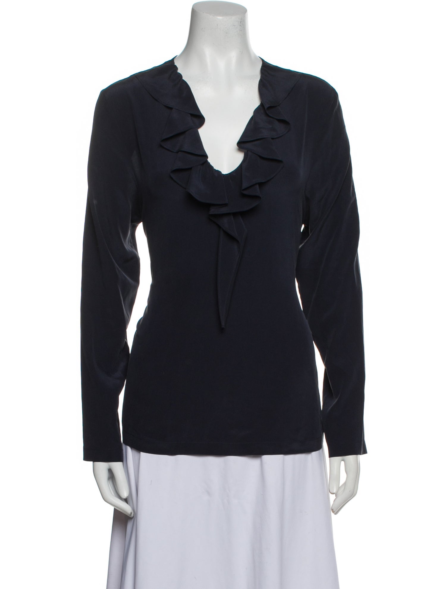 Max Mara Studio Silk V-Neck Blouse