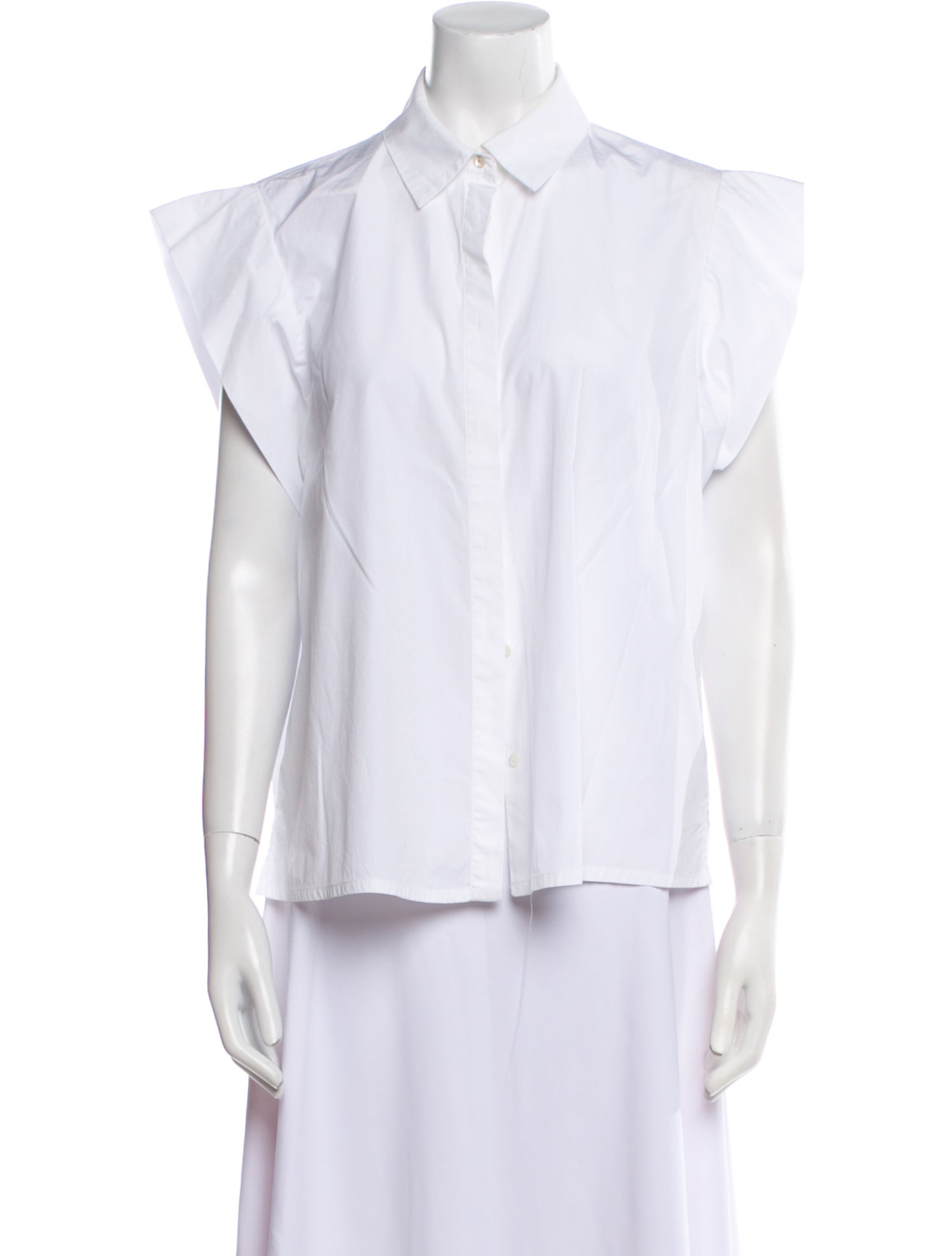 Max Mara Studio Short Sleeve Button-Up Top
