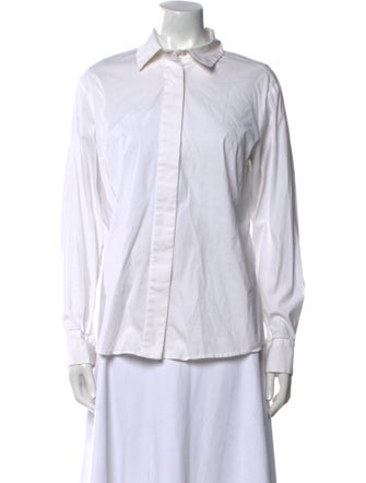 Max Mara Studio Long Sleeve Button-Up Top