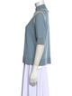 Max Mara Studio Silk Mock Neck Top