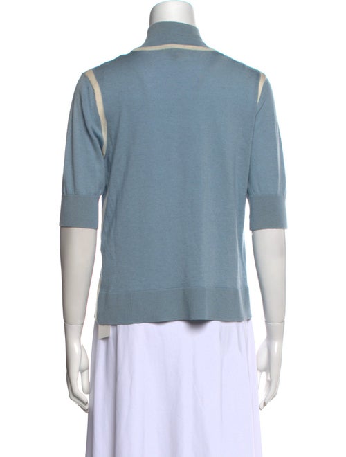 Max Mara Studio Silk Mock Neck Top