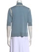 Max Mara Studio Silk Mock Neck Top