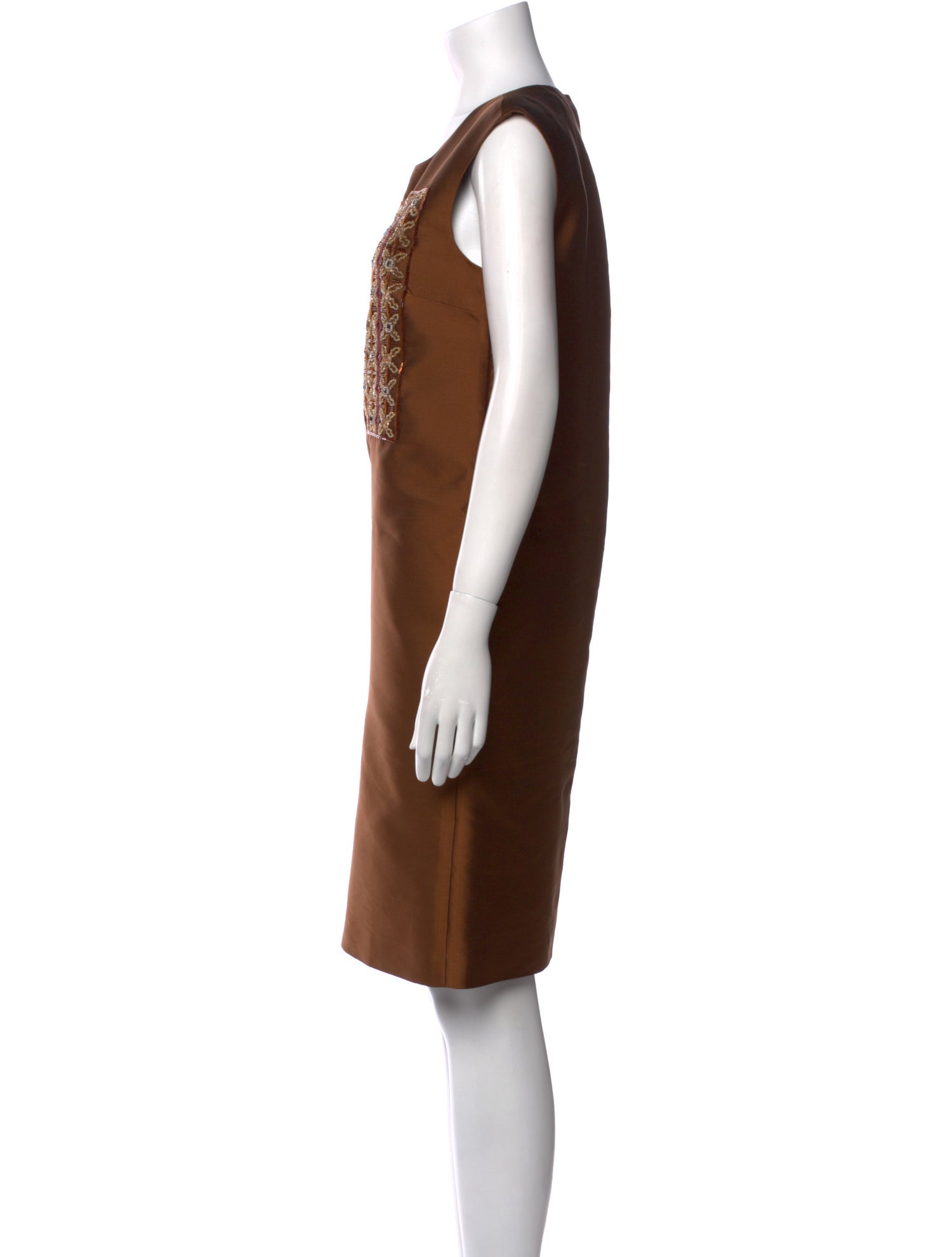 Max Mara Studio Scoop Neck Knee-Length Dress