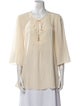 Max Mara Studio V-Neck Three-Quarter Sleeve Blouse