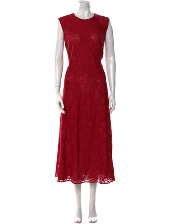 Max Mara Studio Crew Neck Long Dress