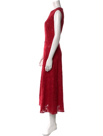 Max Mara Studio Crew Neck Long Dress