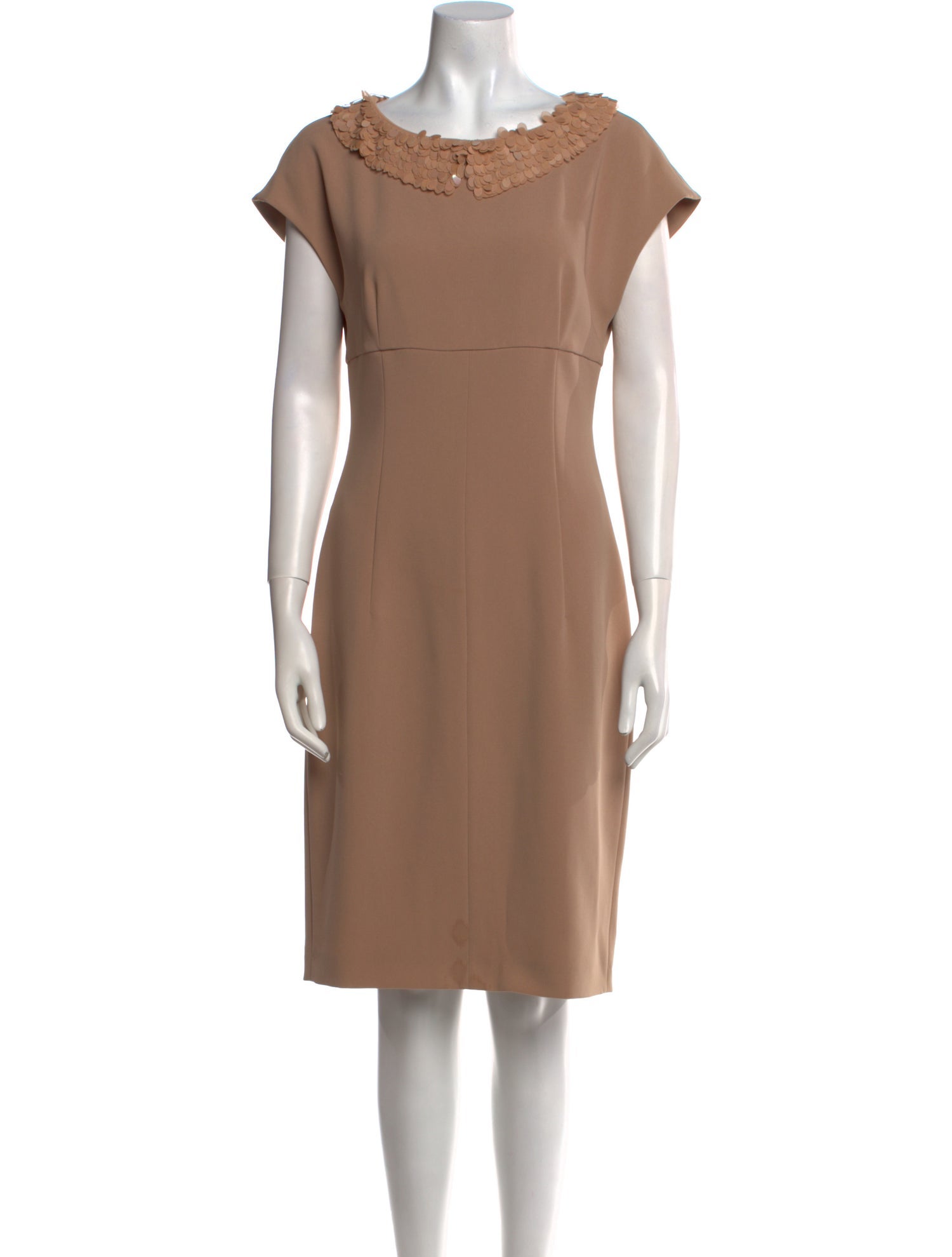 Max Mara Studio Bateau Neckline Knee-Length Dress
