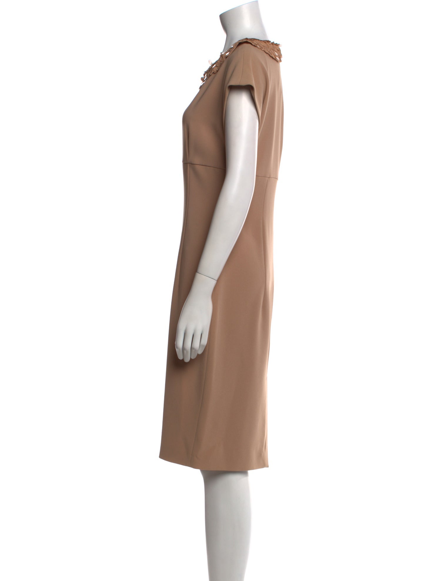 Max Mara Studio Bateau Neckline Knee-Length Dress