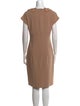 Max Mara Studio Bateau Neckline Knee-Length Dress