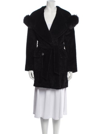 Max Mara Studio Alpaca Faux Fur Coat