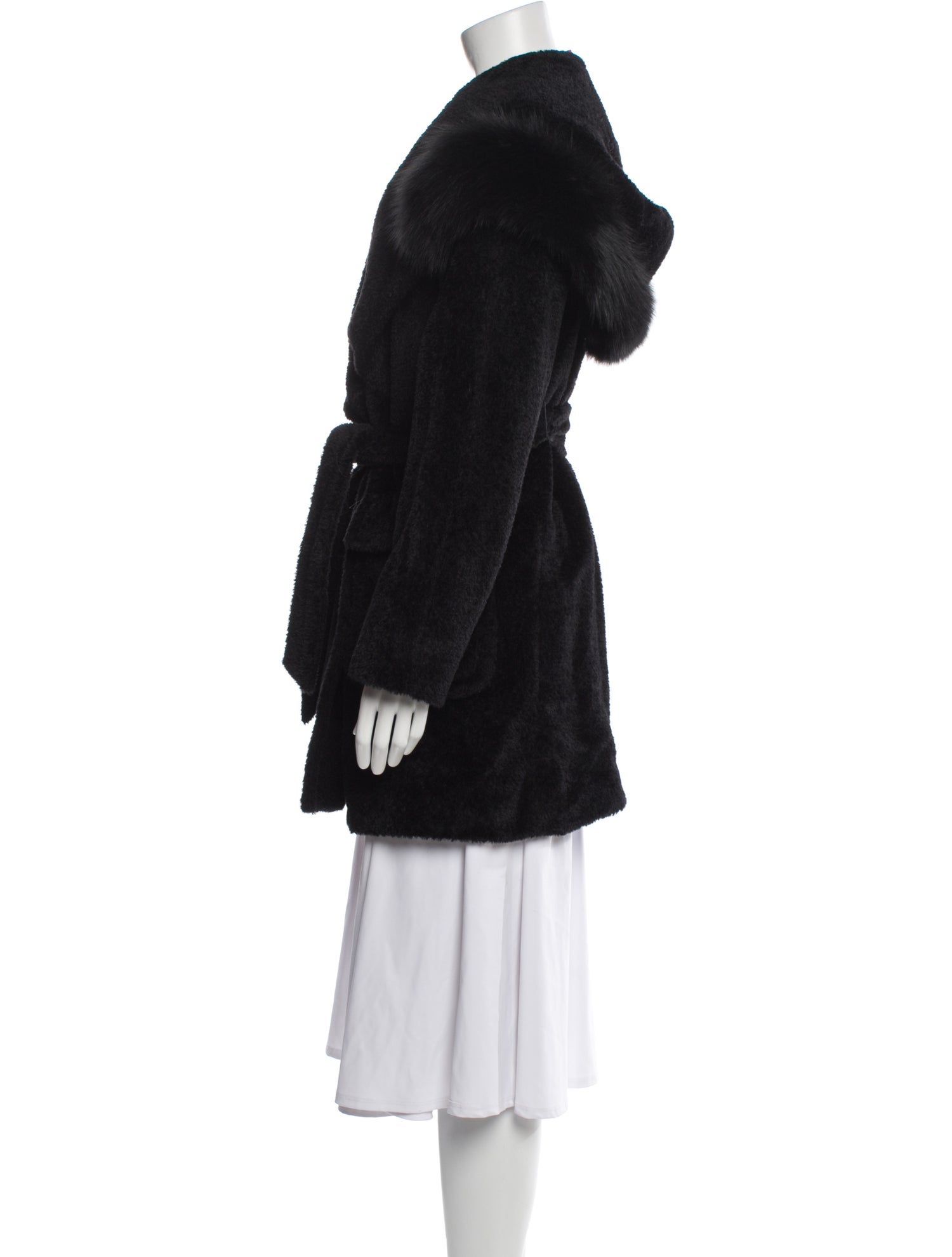Max Mara Studio Alpaca Faux Fur Coat