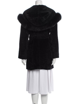 Max Mara Studio Alpaca Faux Fur Coat