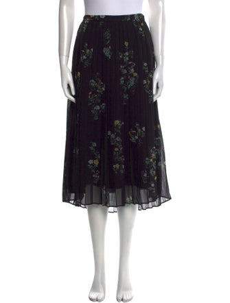 Max Mara Studio Floral Print Midi Length Skirt