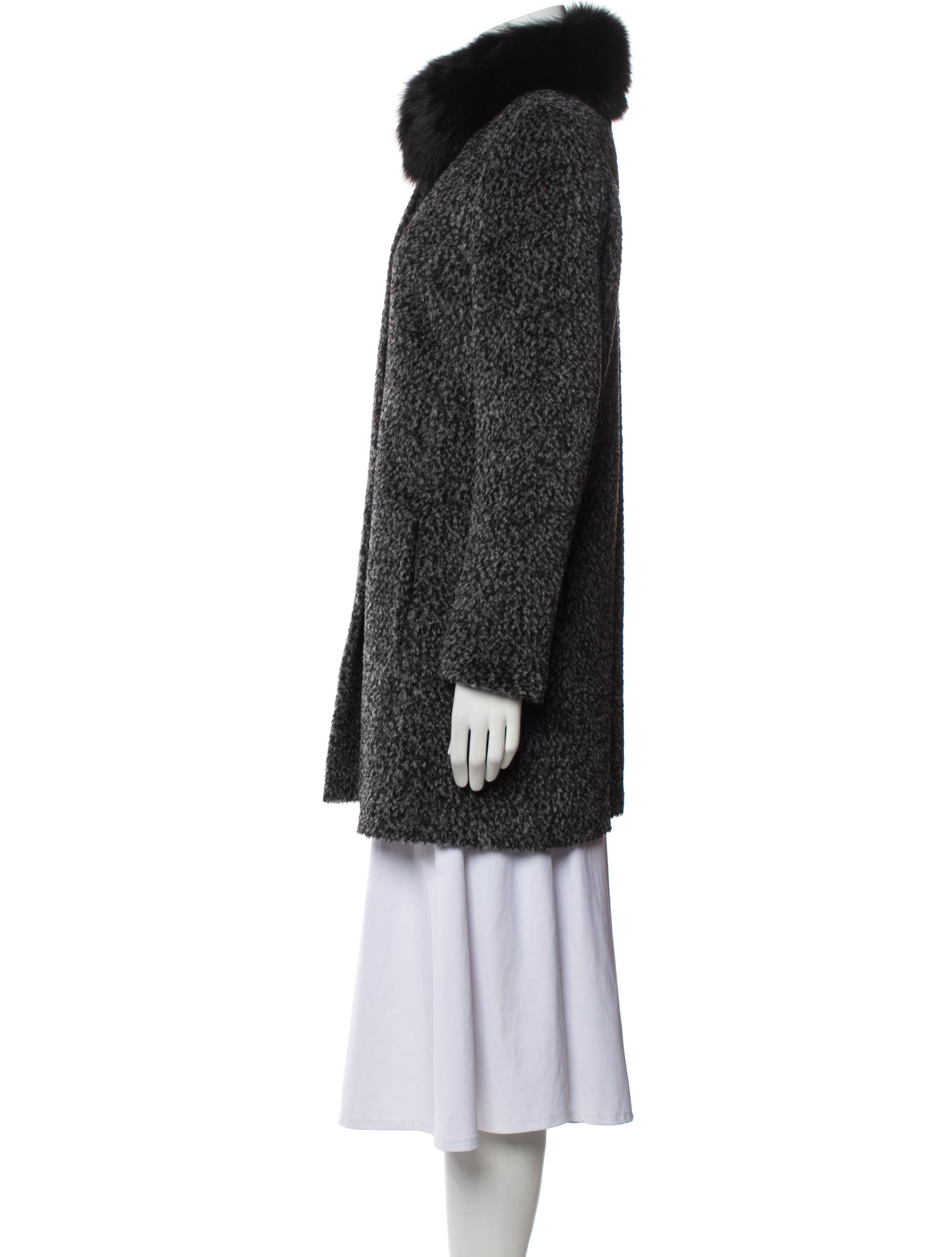 Max Mara Studio Alpaca Faux Fur Jacket