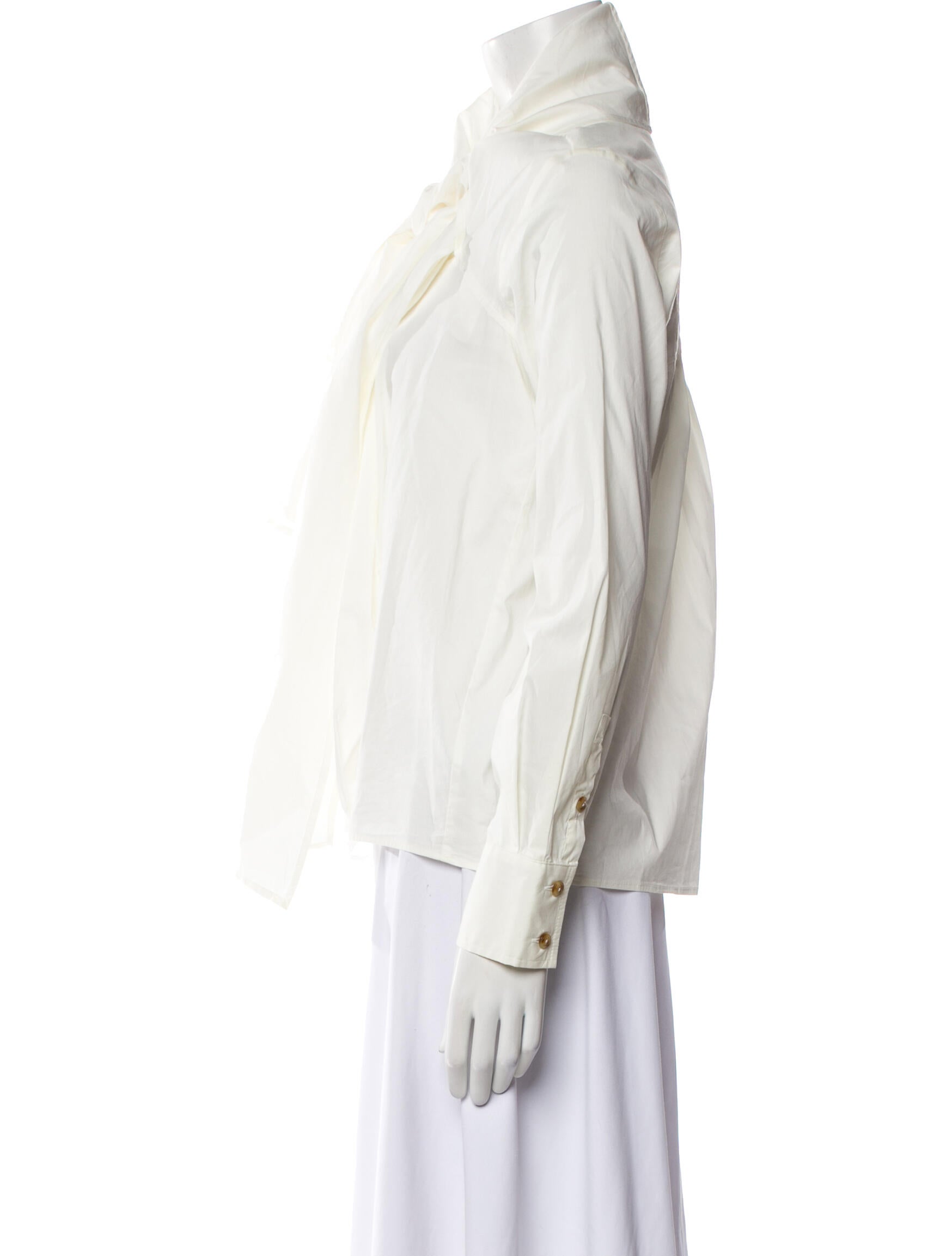 Max Mara Studio Mock Neck Long Sleeve Blouse