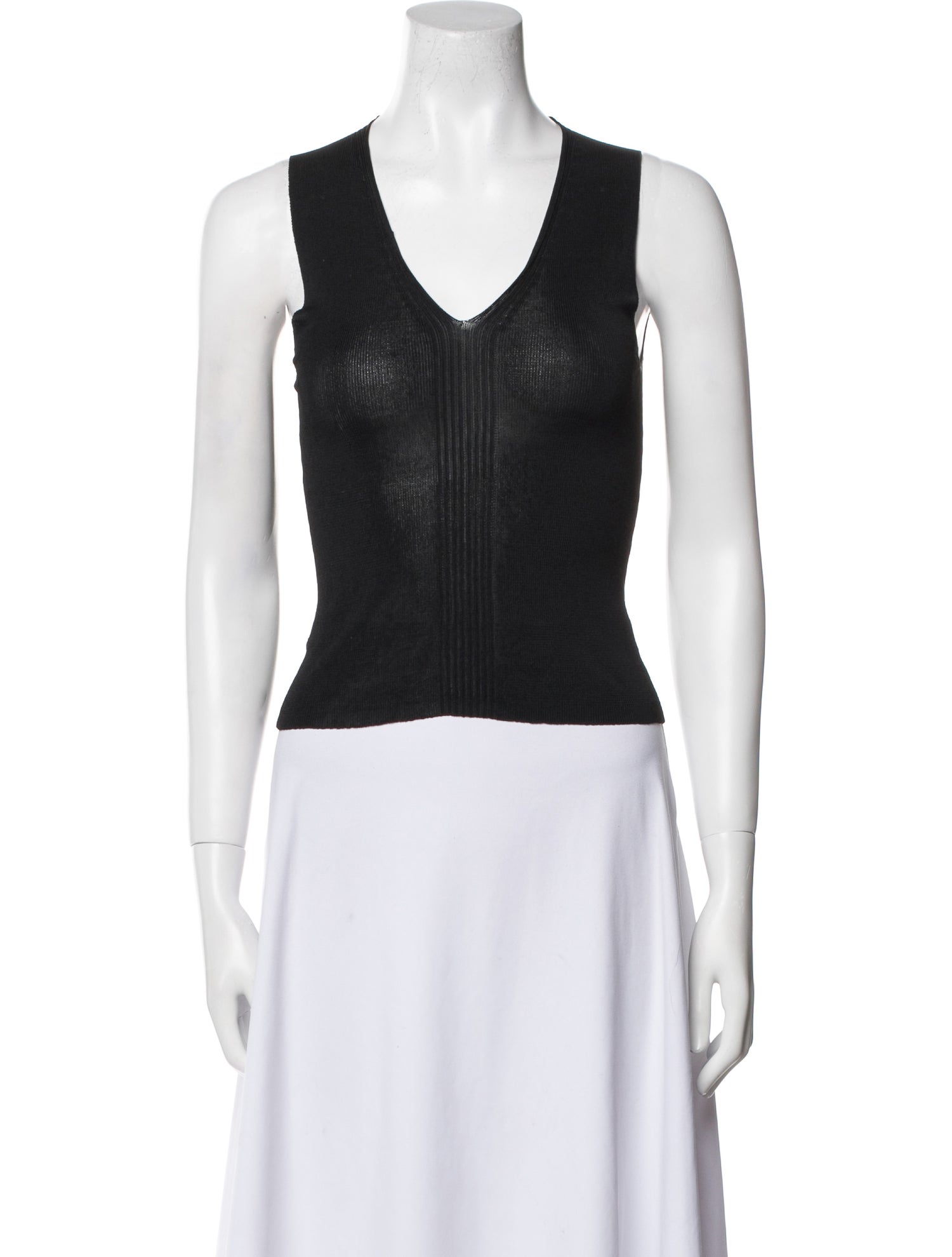 Max Mara Studio V-Neck Sleeveless Top