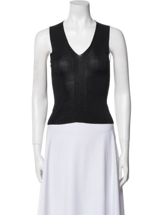 Max Mara Studio V-Neck Sleeveless Top