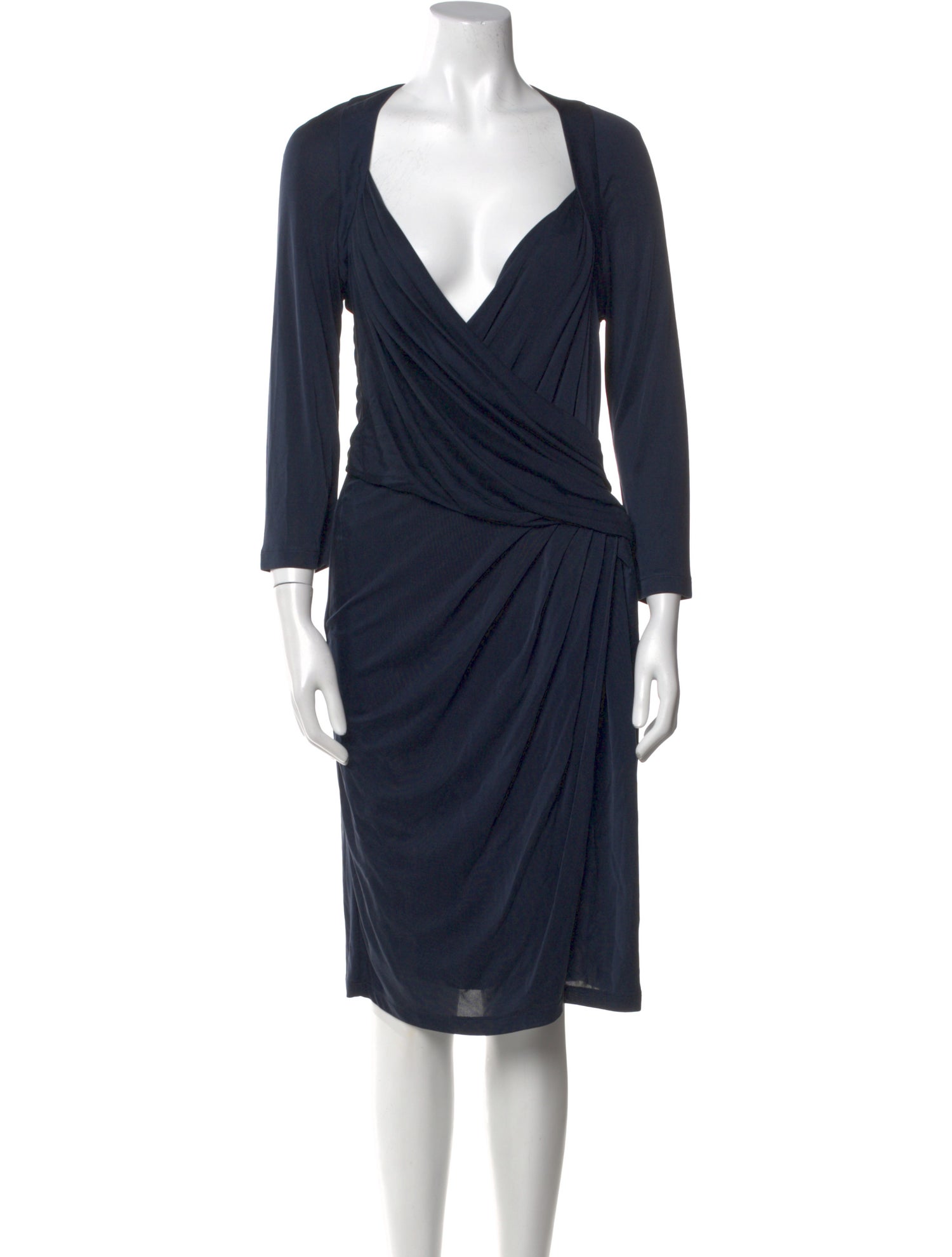 Max Mara Studio V-Neck Knee-Length Dress