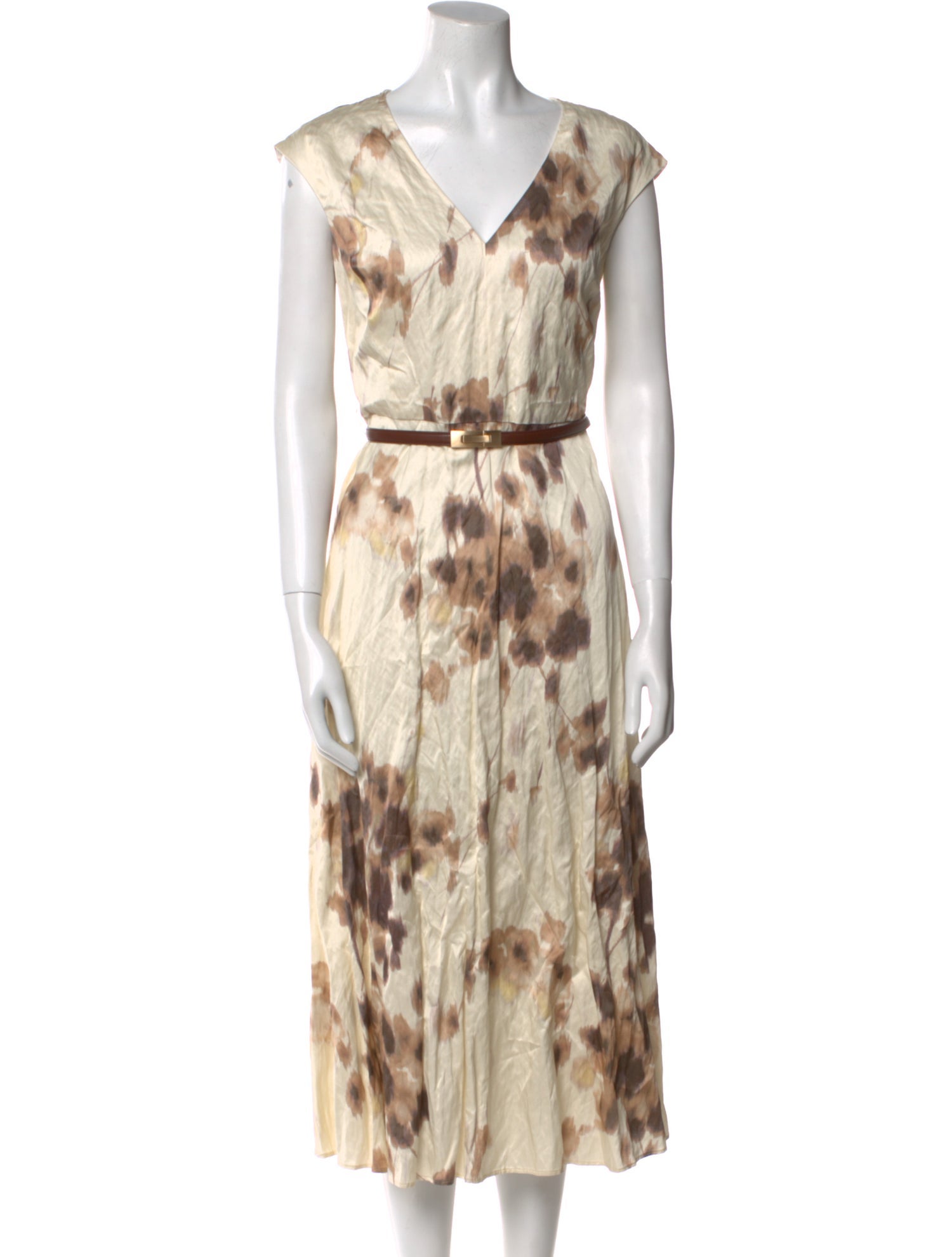 Max Mara Studio Printed Long Dress w/ Tags