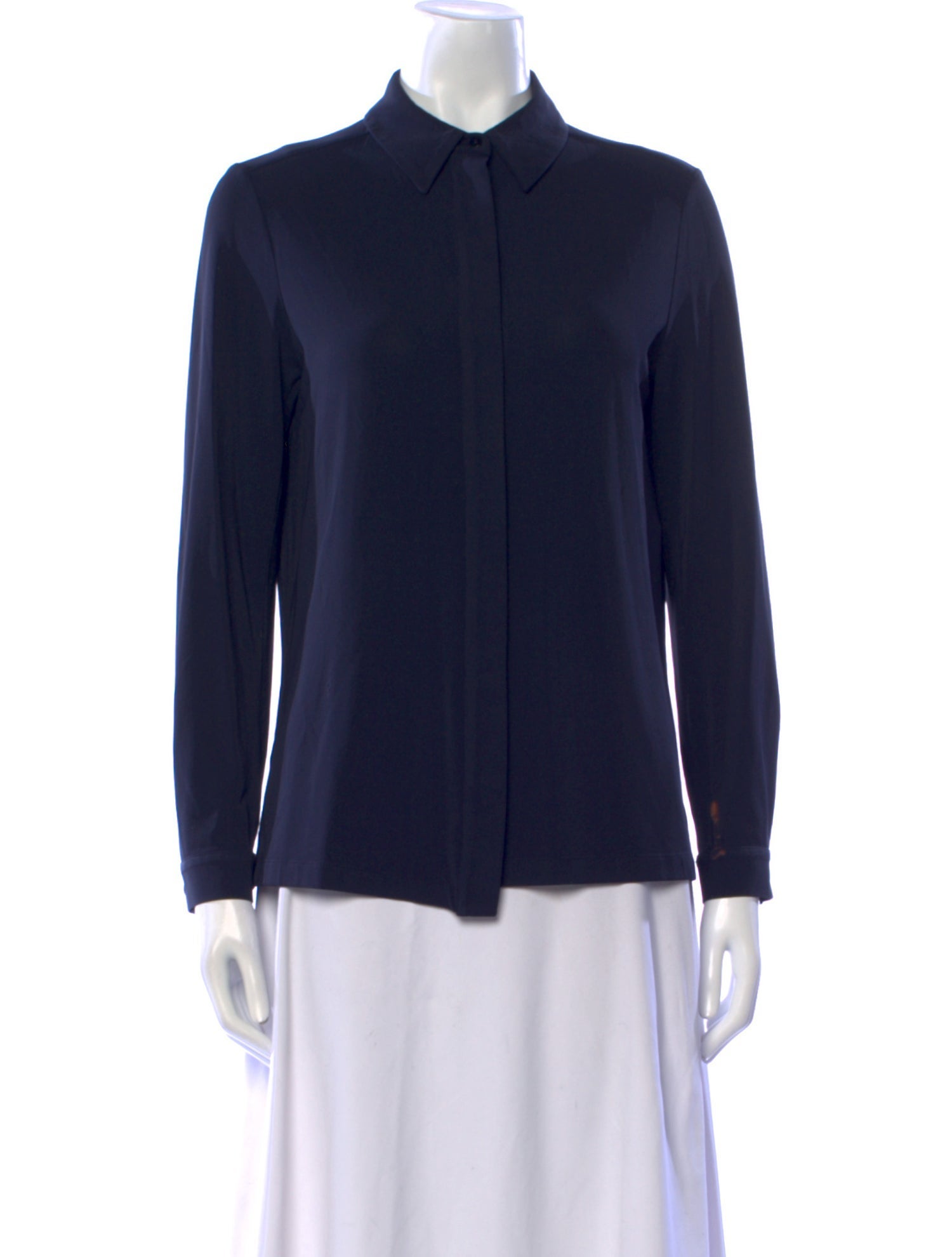 Max Mara Studio Long Sleeve Button-Up Top