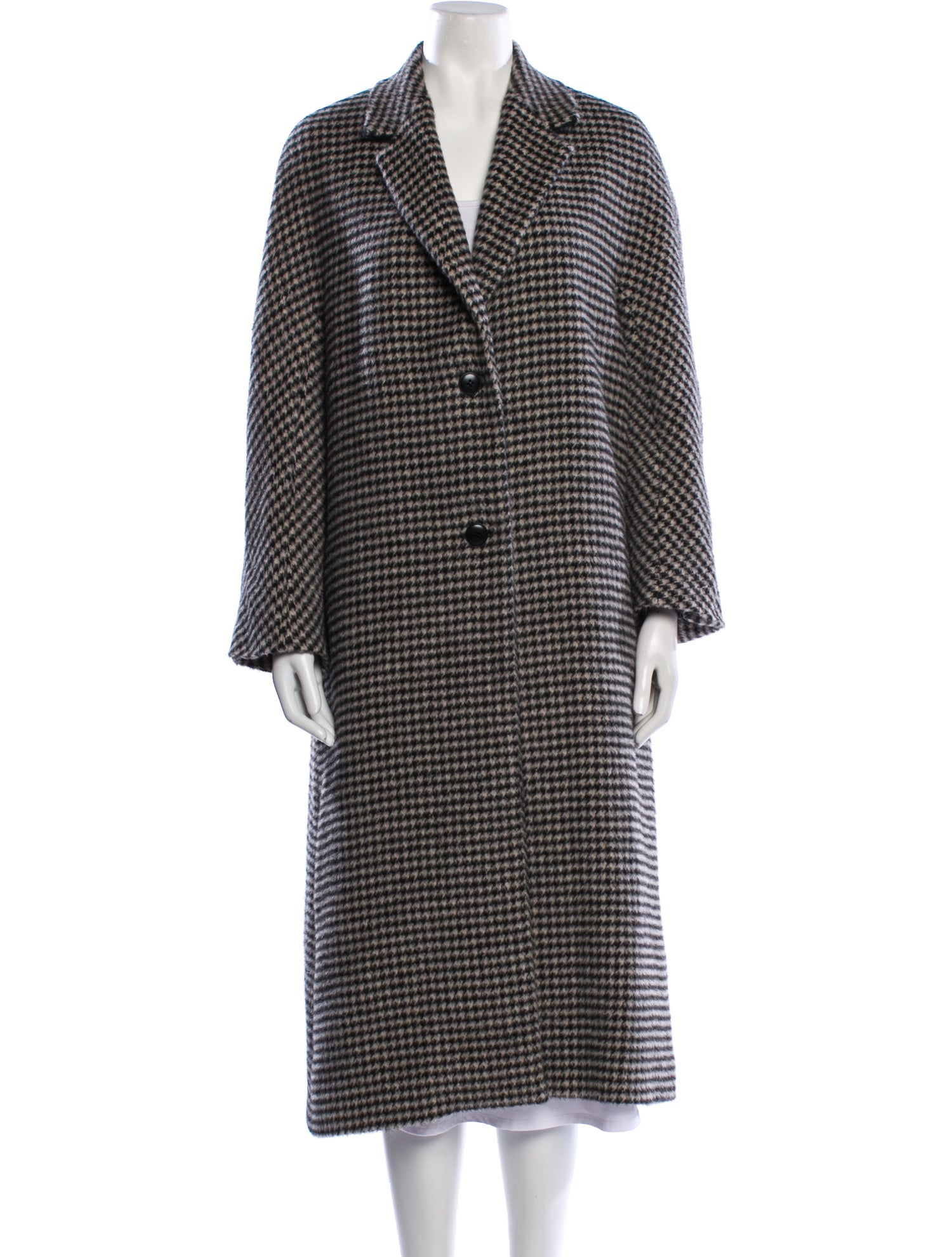 Max Mara Studio Alpaca Tweed Pattern Coat