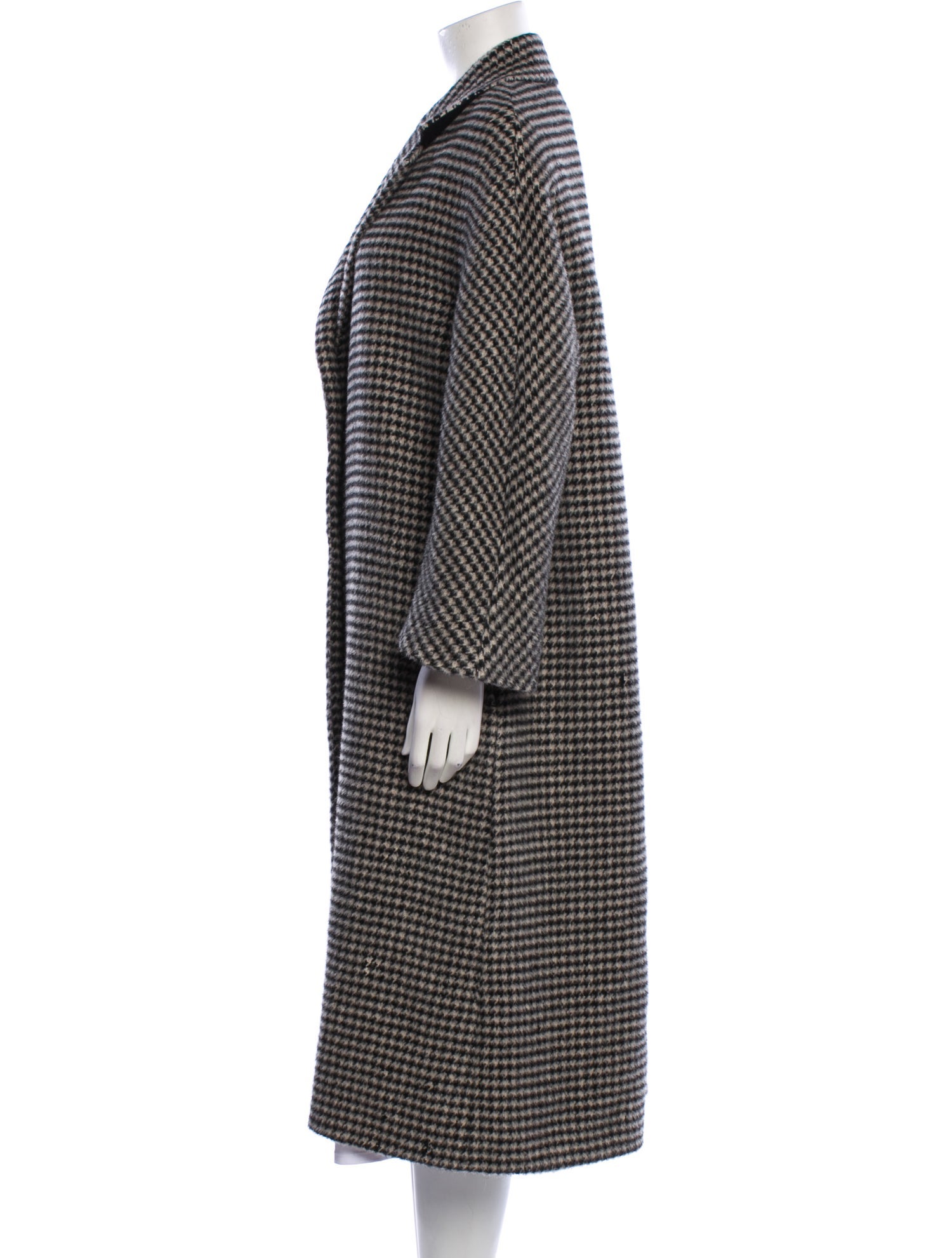 Max Mara Studio Alpaca Tweed Pattern Coat