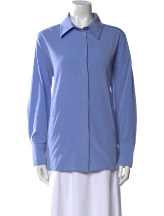 Max Mara Studio Long Sleeve Button-Up Top
