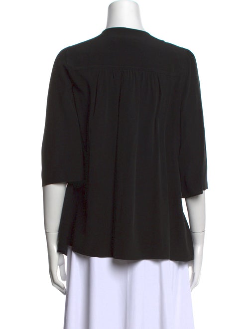 Max Mara Studio Crew Neck Three-Quarter Sleeve Blouse