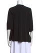 Max Mara Studio Crew Neck Three-Quarter Sleeve Blouse