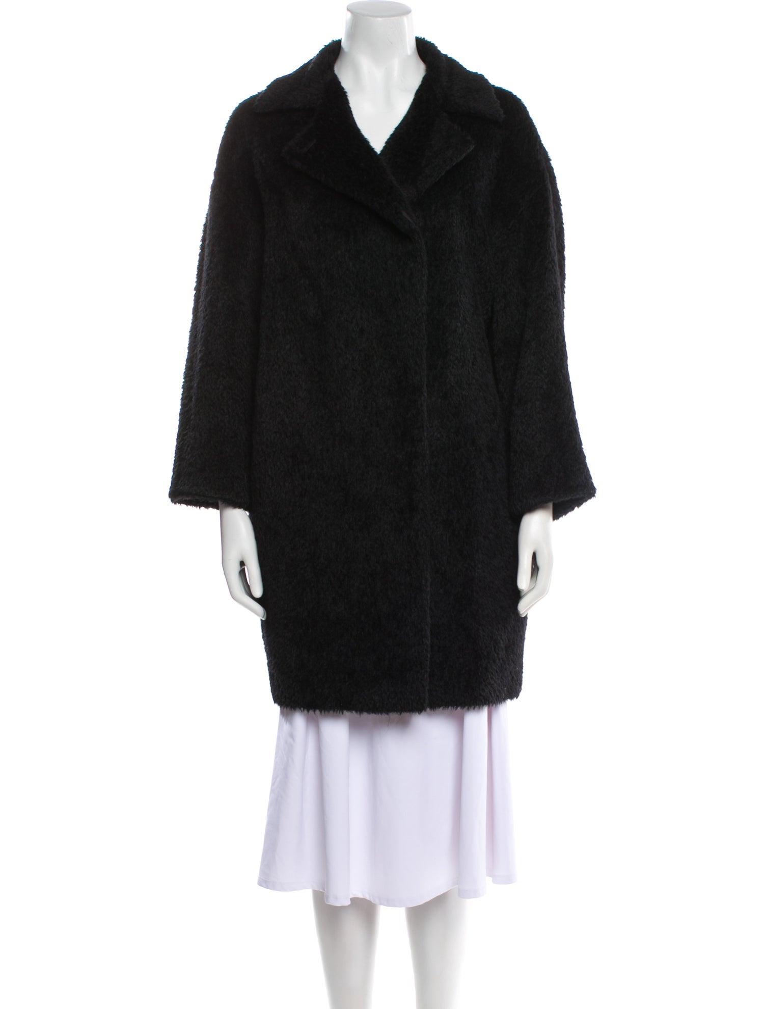 Max Mara Studio Alpaca Faux Fur Coat