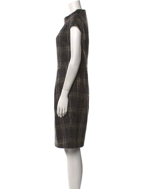 Max Mara Studio Plaid Print Knee-Length Dress