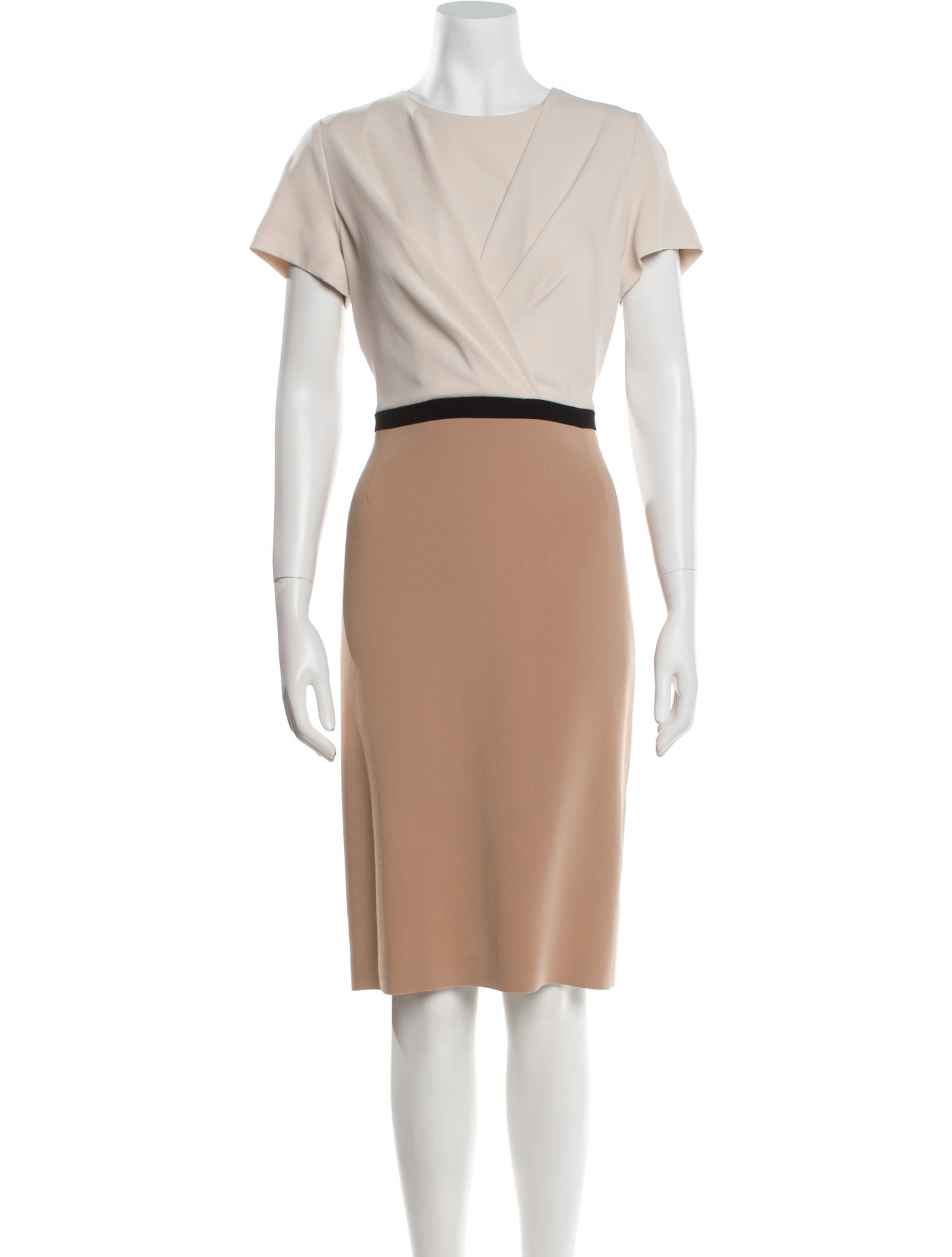 Max Mara Studio Crew Neck Knee-Length Dress