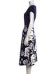 Max Mara Studio Floral Print Midi Length Dress