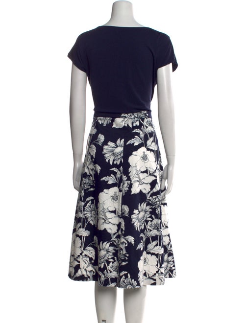 Max Mara Studio Floral Print Midi Length Dress