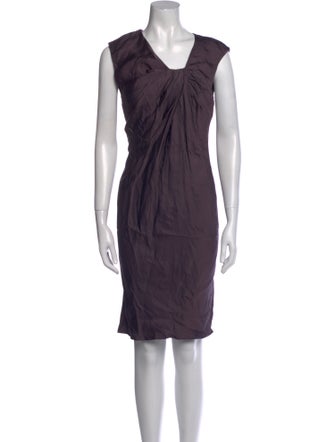 Max Mara Studio V-Neck Knee-Length Dress