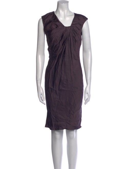 Max Mara Studio V-Neck Knee-Length Dress