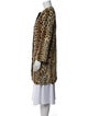 Max Mara Studio Fur Animal Print Faux Fur Coat