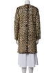 Max Mara Studio Fur Animal Print Faux Fur Coat
