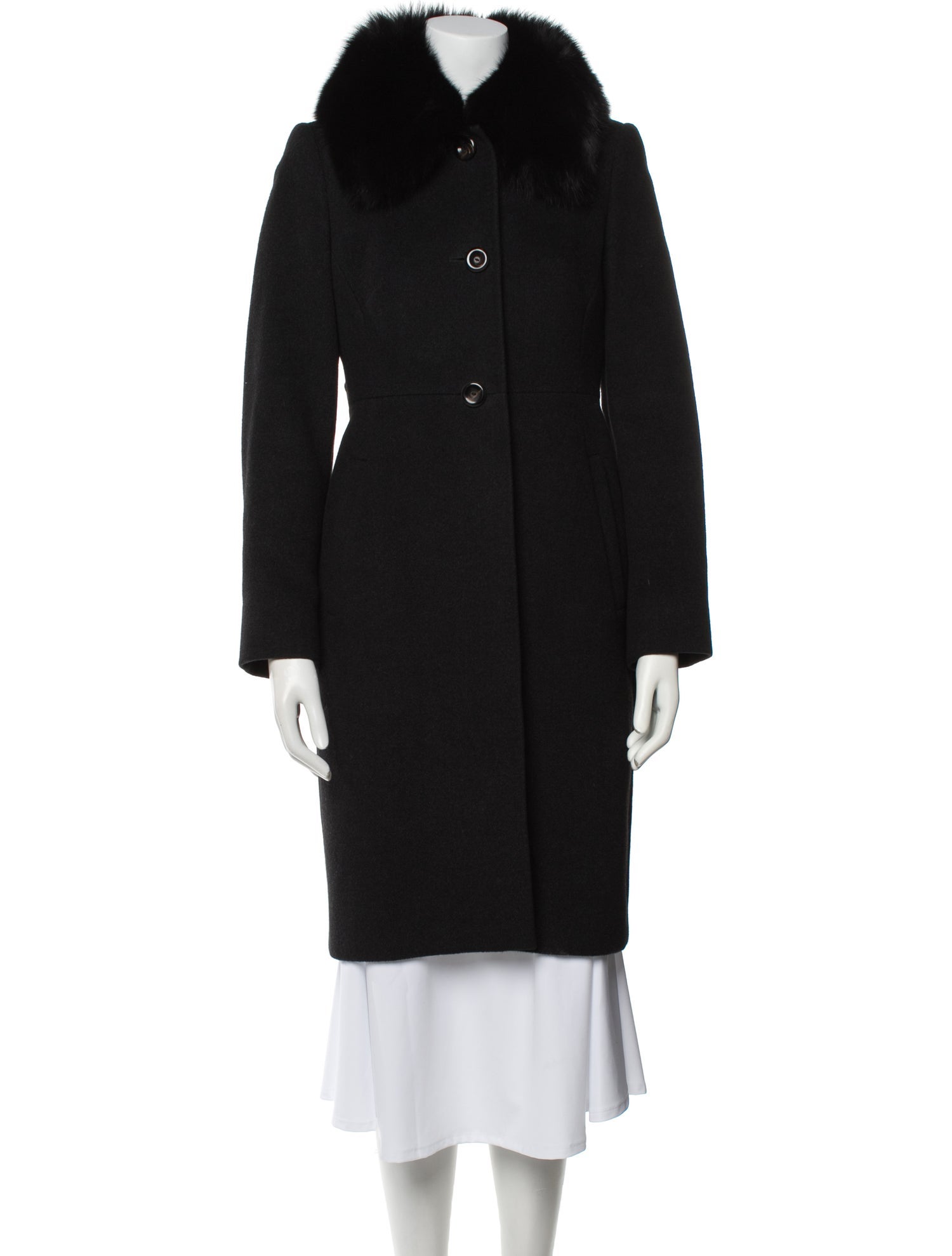 Max Mara Studio Angora Faux Fur Coat